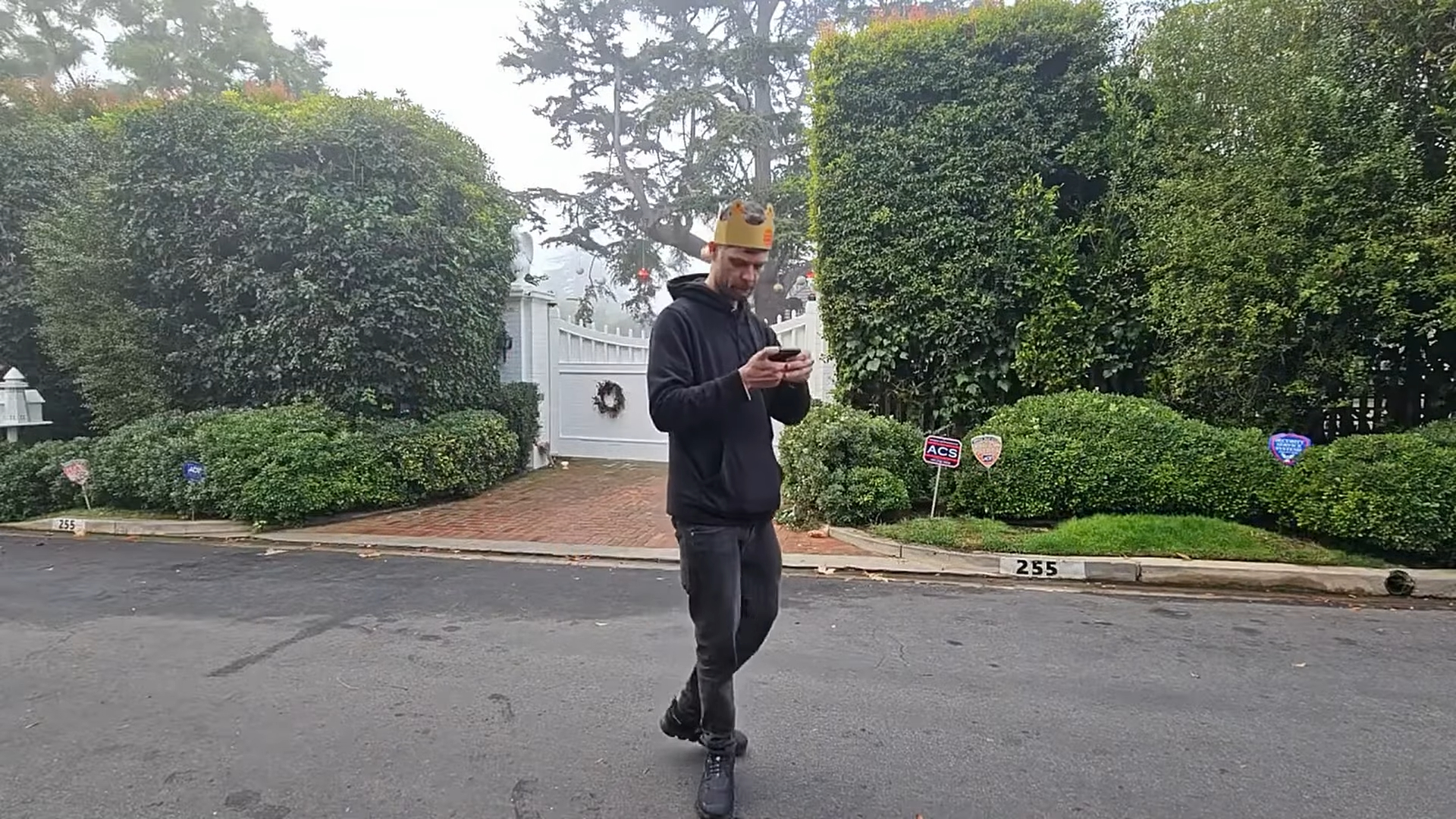 Influencers filming outside Rob Reiner home