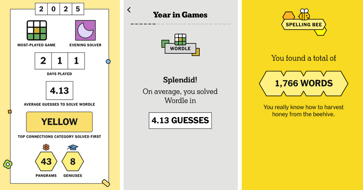 Wordle, New York Times Games Wrapped