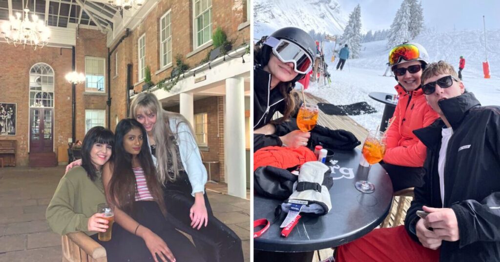 posh new year's eve new year's day some durham students then some students skiing