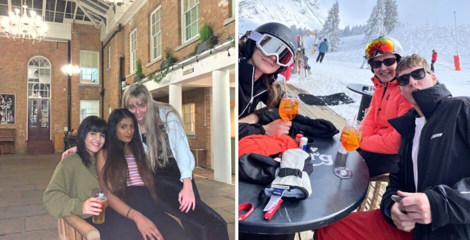 posh new year's eve new year's day some durham students then some students skiing