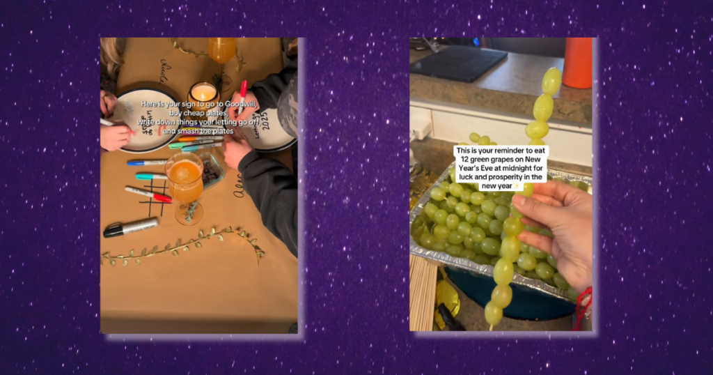 New Year’s Eve traditions TikTok