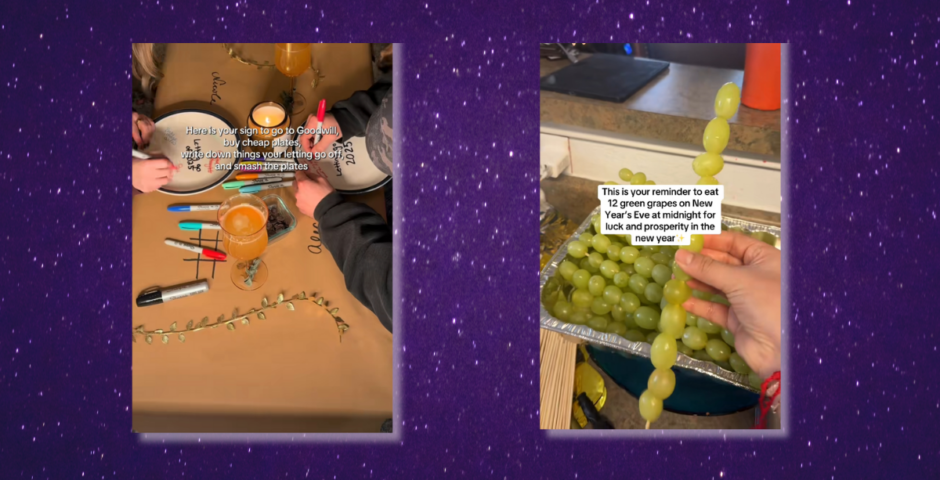 New Year’s Eve traditions TikTok