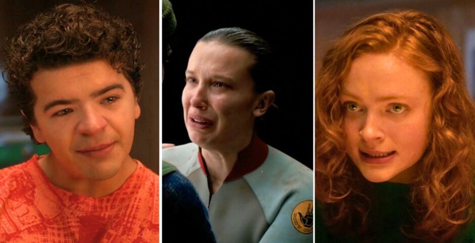 stranger things cast millie bobby brown sadie sink and er dustin