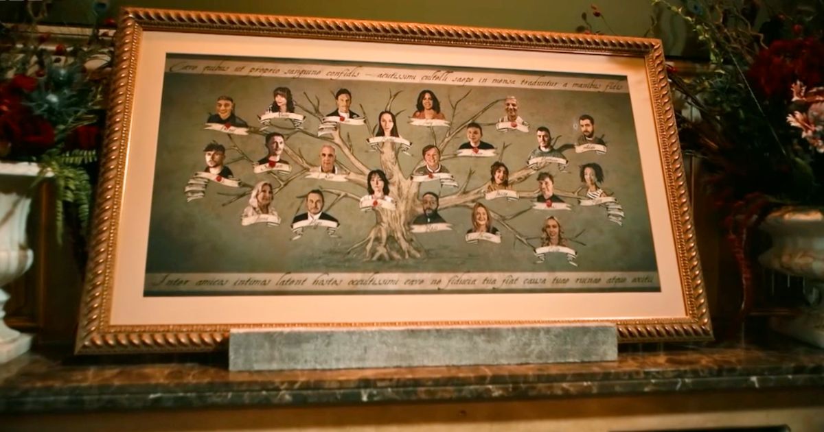 the traitors season four family tree picture with the writing