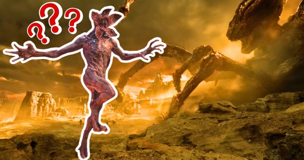 stranger things finale and a demogorgon