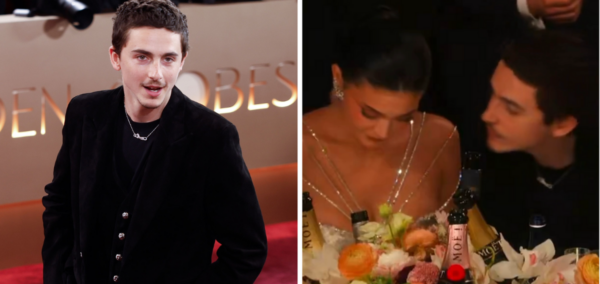 Timothée Chalamet and Kylie Jenner at the Golden Globes 2026