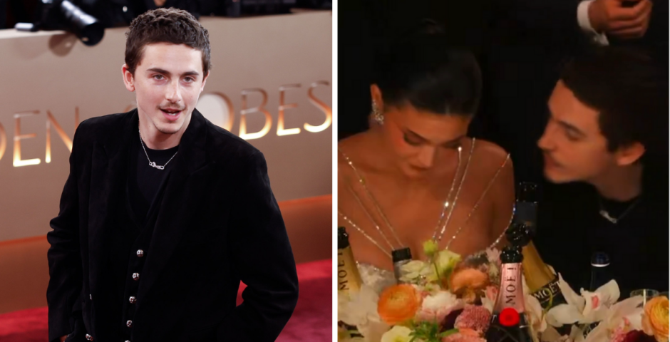Timothée Chalamet and Kylie Jenner at the Golden Globes 2026