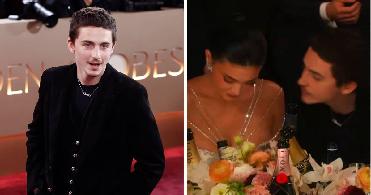 Timothée Chalamet and Kylie Jenner at the Golden Globes 2026