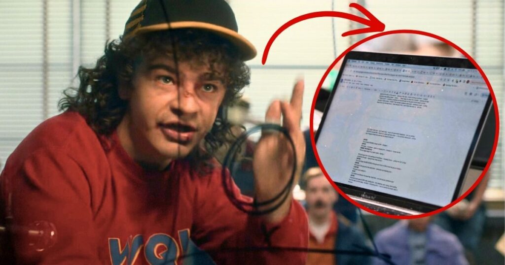 stranger things season five chat gpt on the duffer brothers laptop (allegedly)