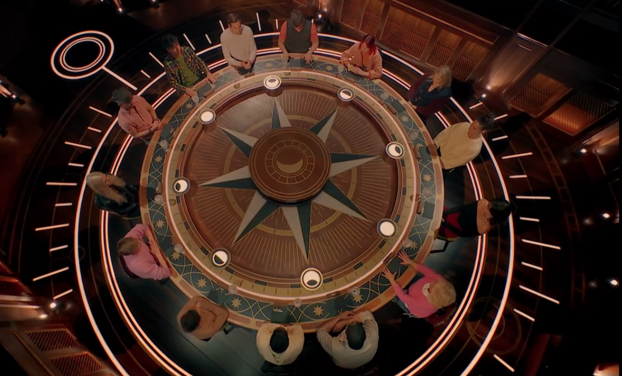 traitors round table arial view