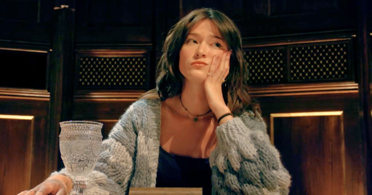 jade the traitors grey cardigan