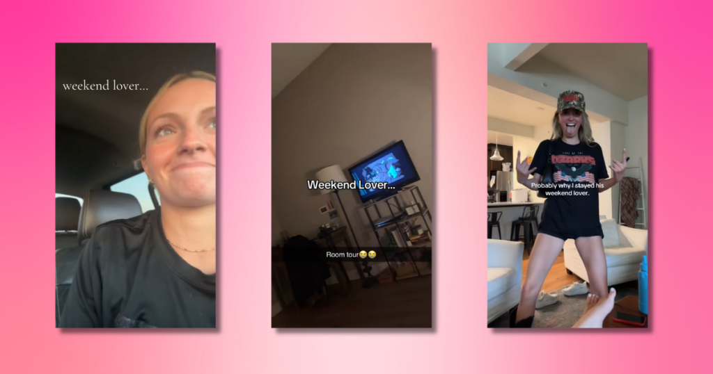 Weekend lover purple rain TikTok trend