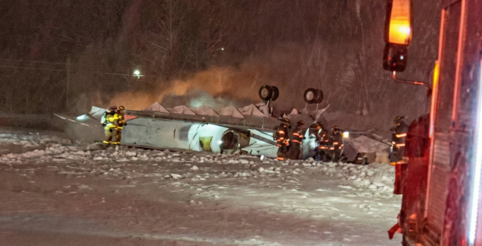 Private jet crashes upside down at Bangor Airport