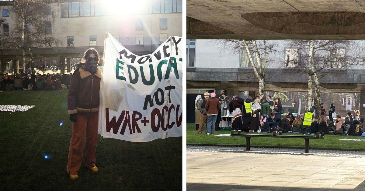 Pro-Palestine protesters stage sit-in calling for Cambridge University arms divestment