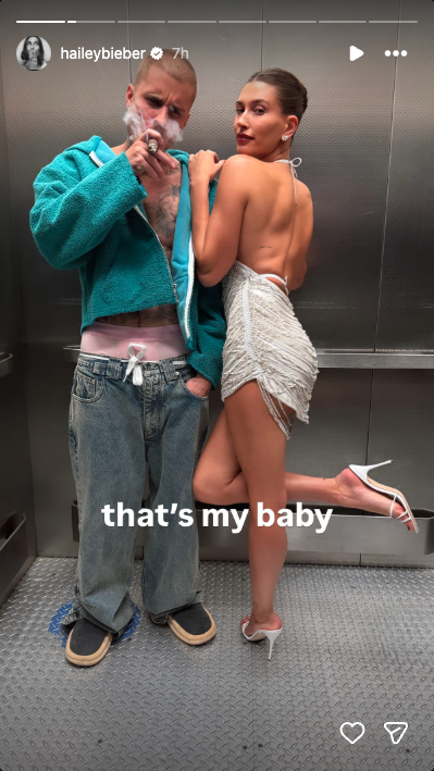 justin hailey bieber grammys instagram story