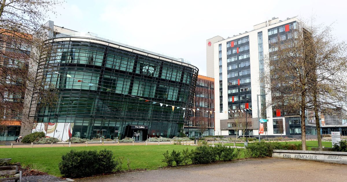 De Montfort University near where the student was stabbed