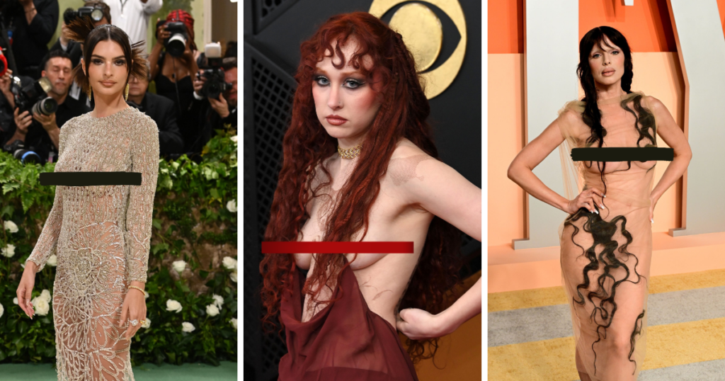 Celebs wore naked dress