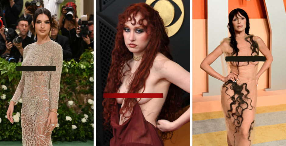 Celebs wore naked dress
