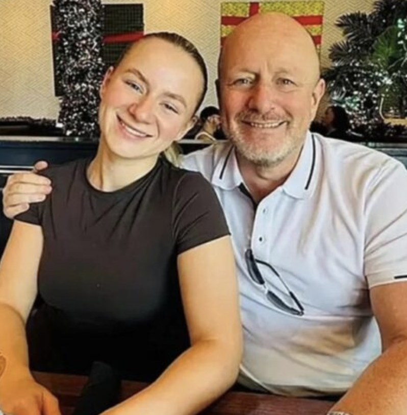 Lucy Harrison and her father