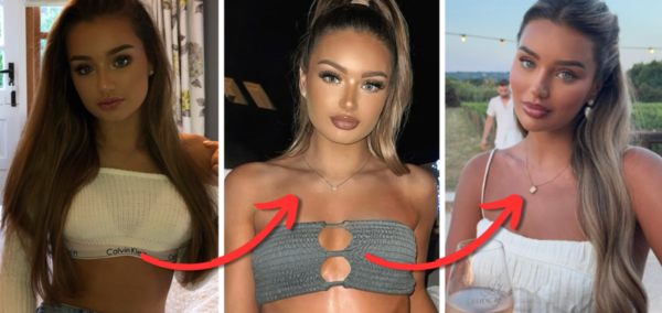 The transformation Lucinda Strafford has had before and after Love Island