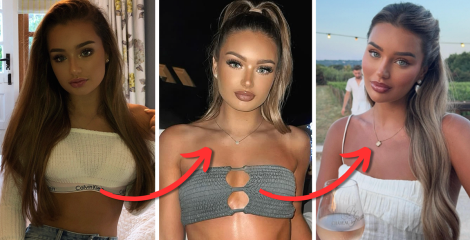 The transformation Lucinda Strafford has had before and after Love Island