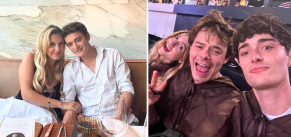 stranger things cast friends noah schnapp millie bobby brown charlie heaton natalia dyer