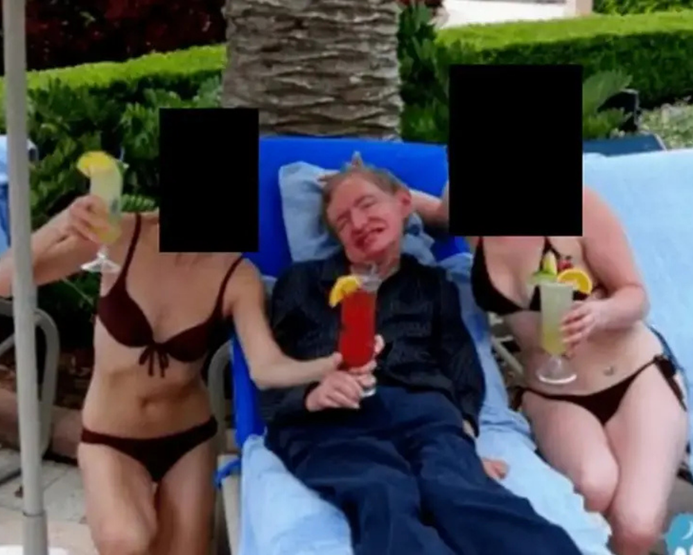 Truth picture Stephen Hawking women bikinis