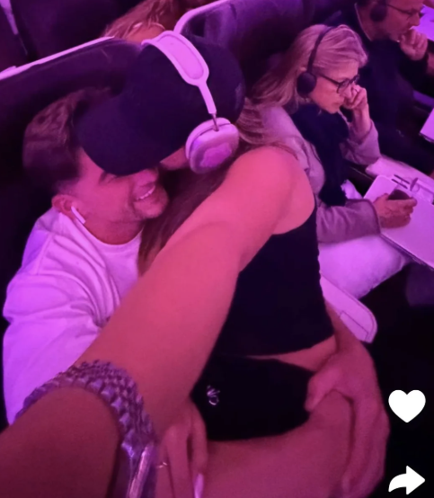 Lucinda and Sean on flight home from Love Island All Stars