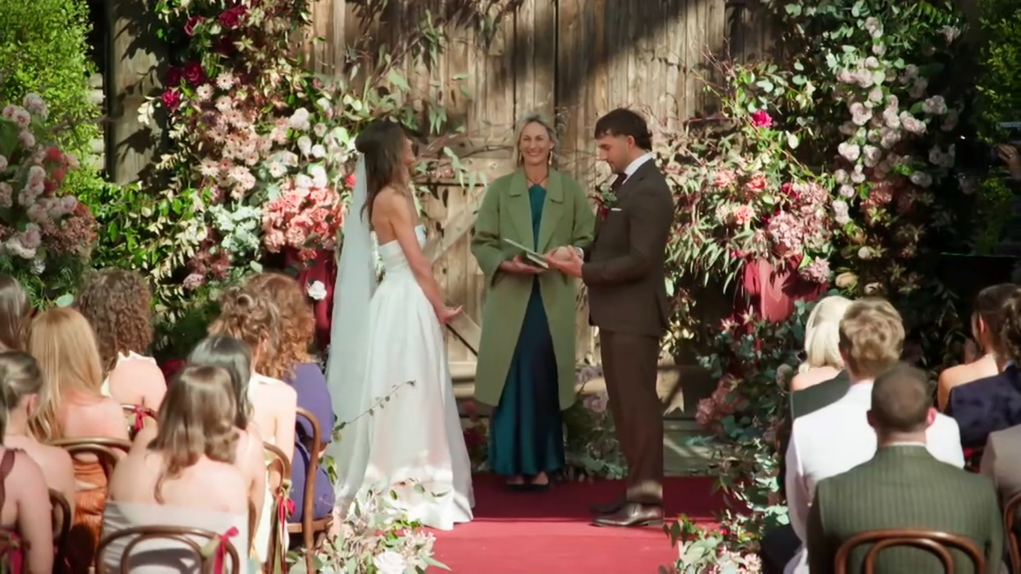 Mel and Luke at their MAFS Australia 2026 wedding