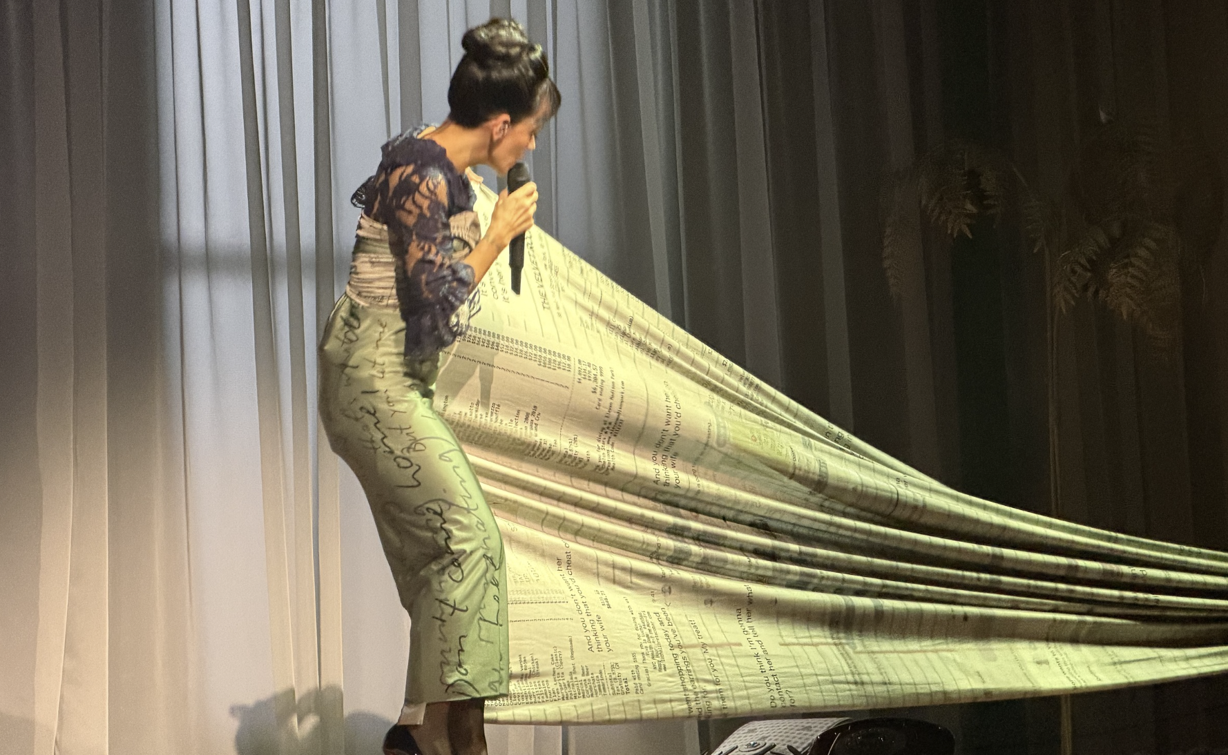 lily allen revenge dress writing 