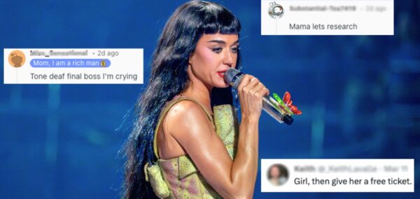 katy perry at a conert which probably had high ticket prices