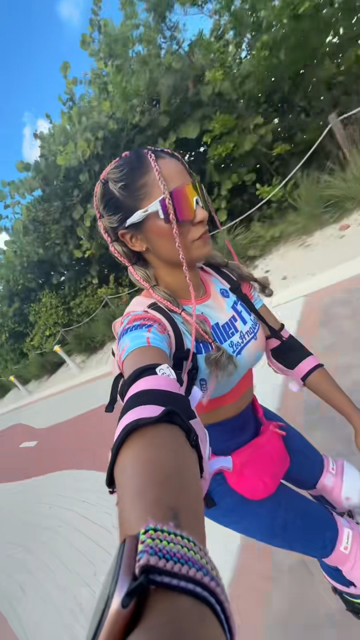 angie rollerblading myron ex girlfriend