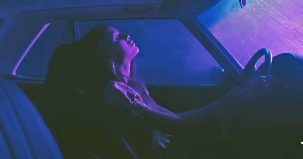 Olivia Rodrigo in the Drivers License video(Image via YouTube)
