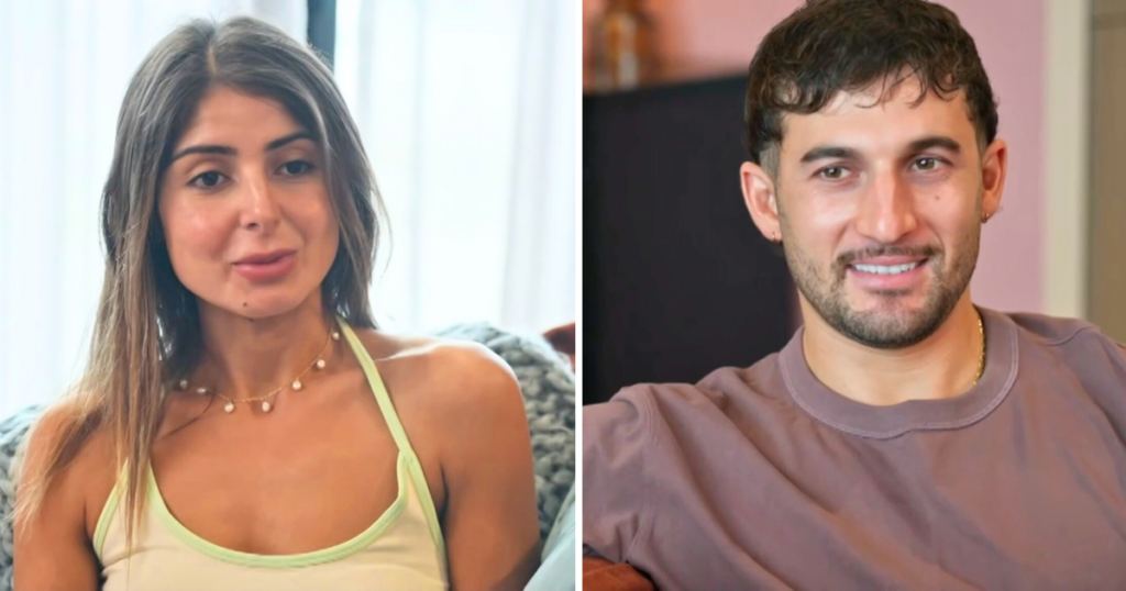 mafs australia 2026 mel and luke talking about stalking