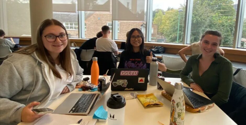 Some Notts Uni students looking busy in the library