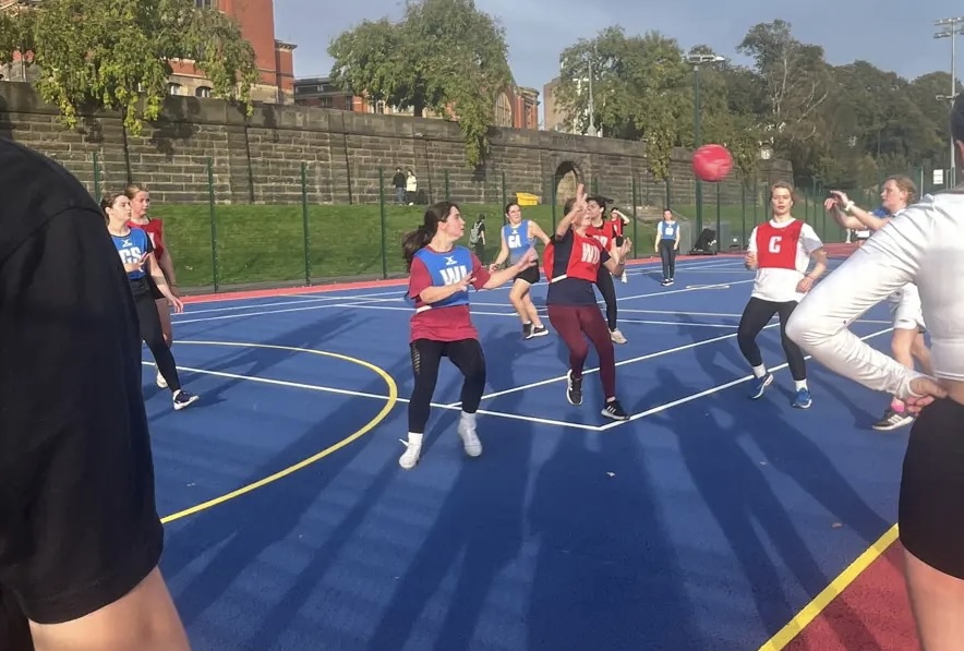 An action shot of Brum Uni students playing sport best universities subject 2026