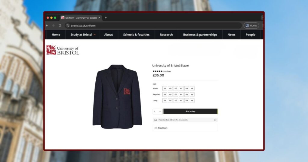 bristol university mandatory uniform