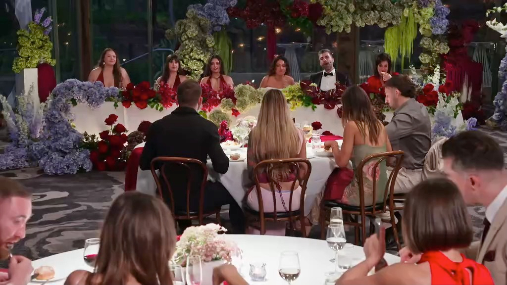 Joel and Juliette's wedding reception mafs