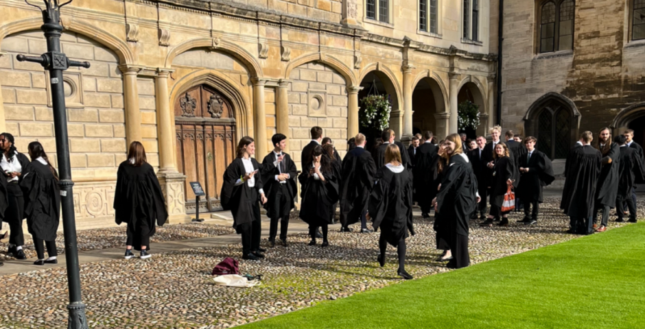 Freshers matriculating at the University of Cambridge state school oxbridge