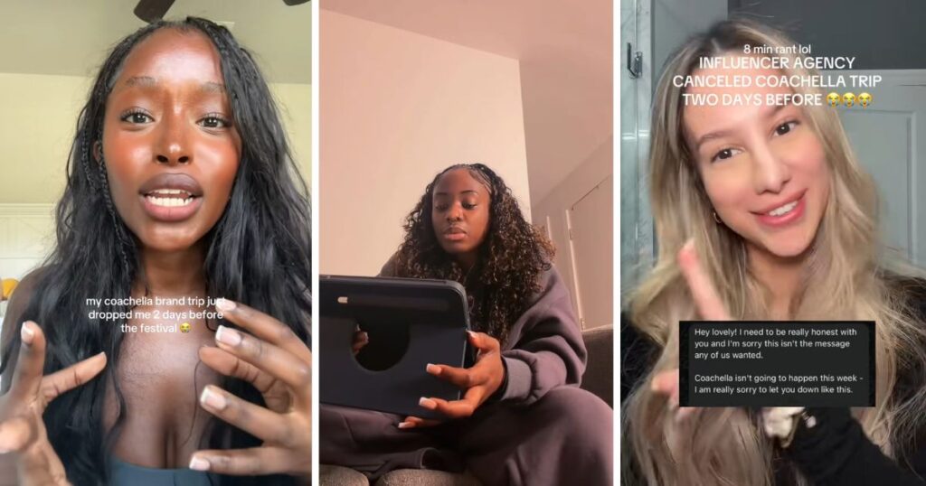 coachella brand trip cancelled influencers