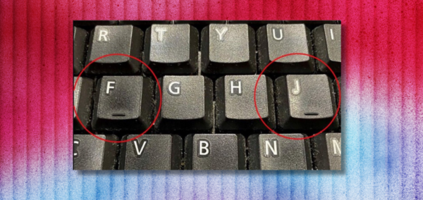 Lines on keyboard F J