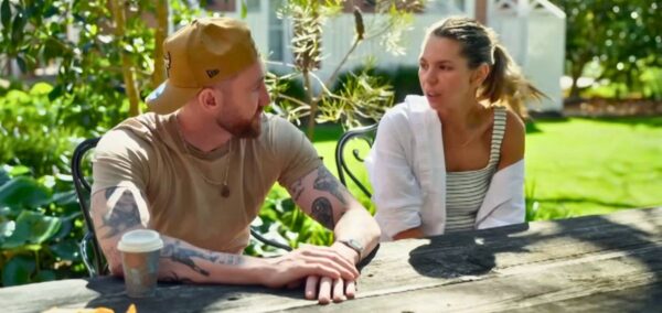 mafs australia 2026 couples retreat bec and danny looking grumpy