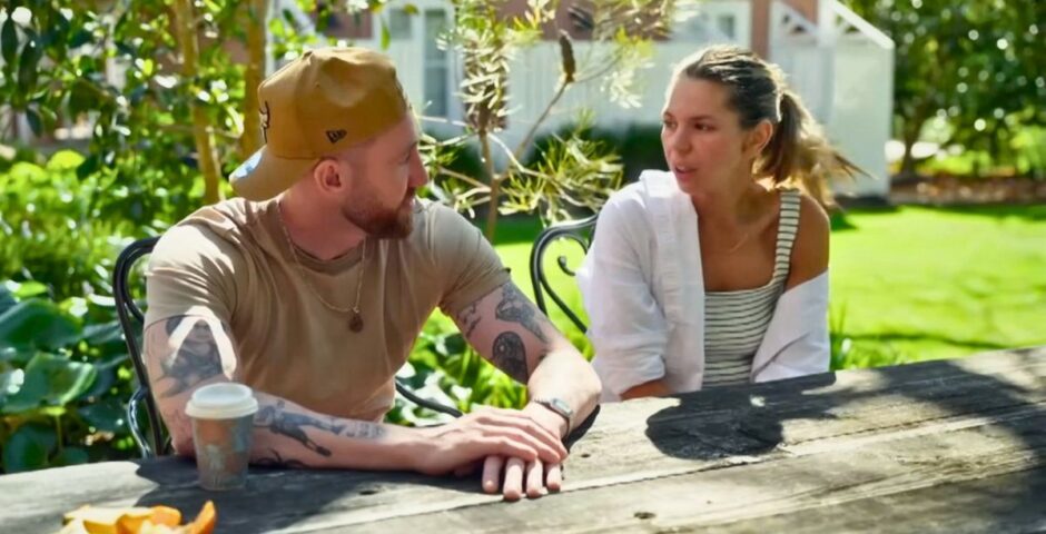 mafs australia 2026 couples retreat bec and danny looking grumpy