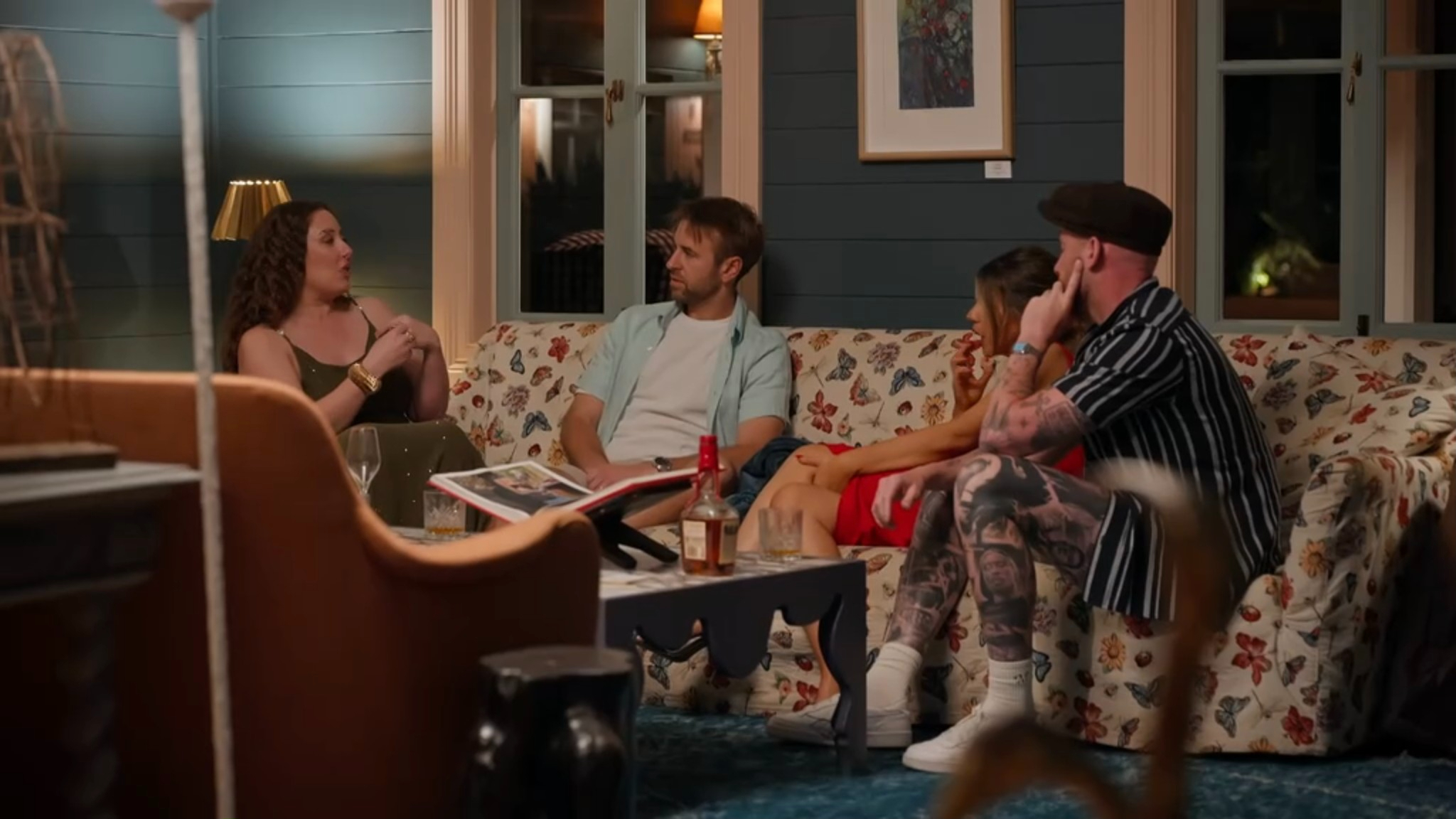 mafs australia 2026 Bec, Danny, Rachel and Steven mid-argument on the retreat