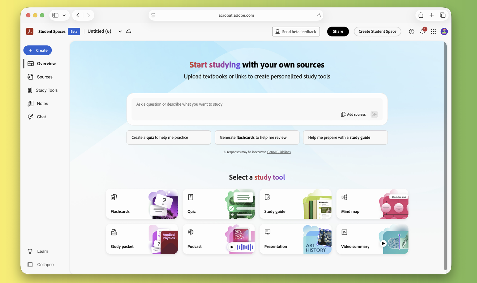 Adobe Student Spaces