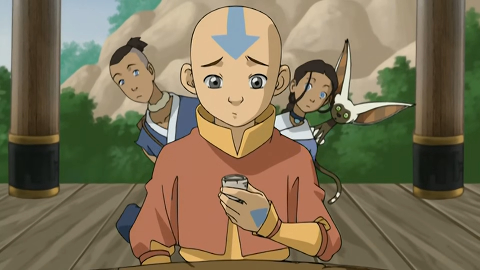 Aang, Zuko and Katara in the OG show Avatar: The Last Airbender(Image via Netflix)