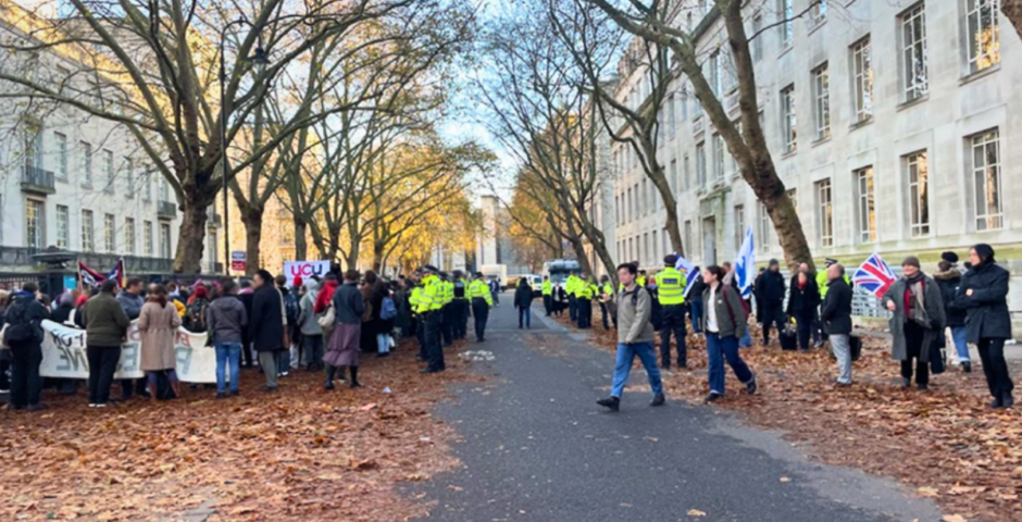 protesters from several london unis russell group unis student protesters