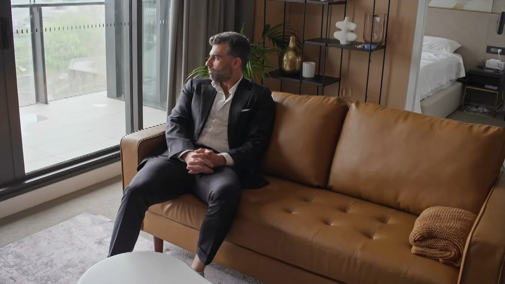 Joel looking contemplative after yet another argument with Juliette on mafs australia(Image via Channel 4)