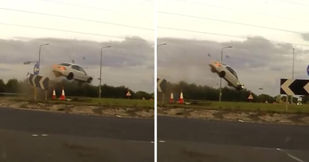 york roundabout crash