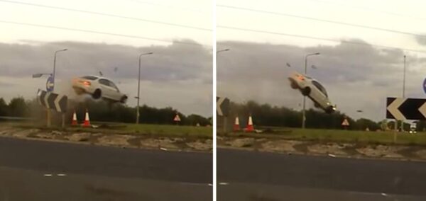 york roundabout crash
